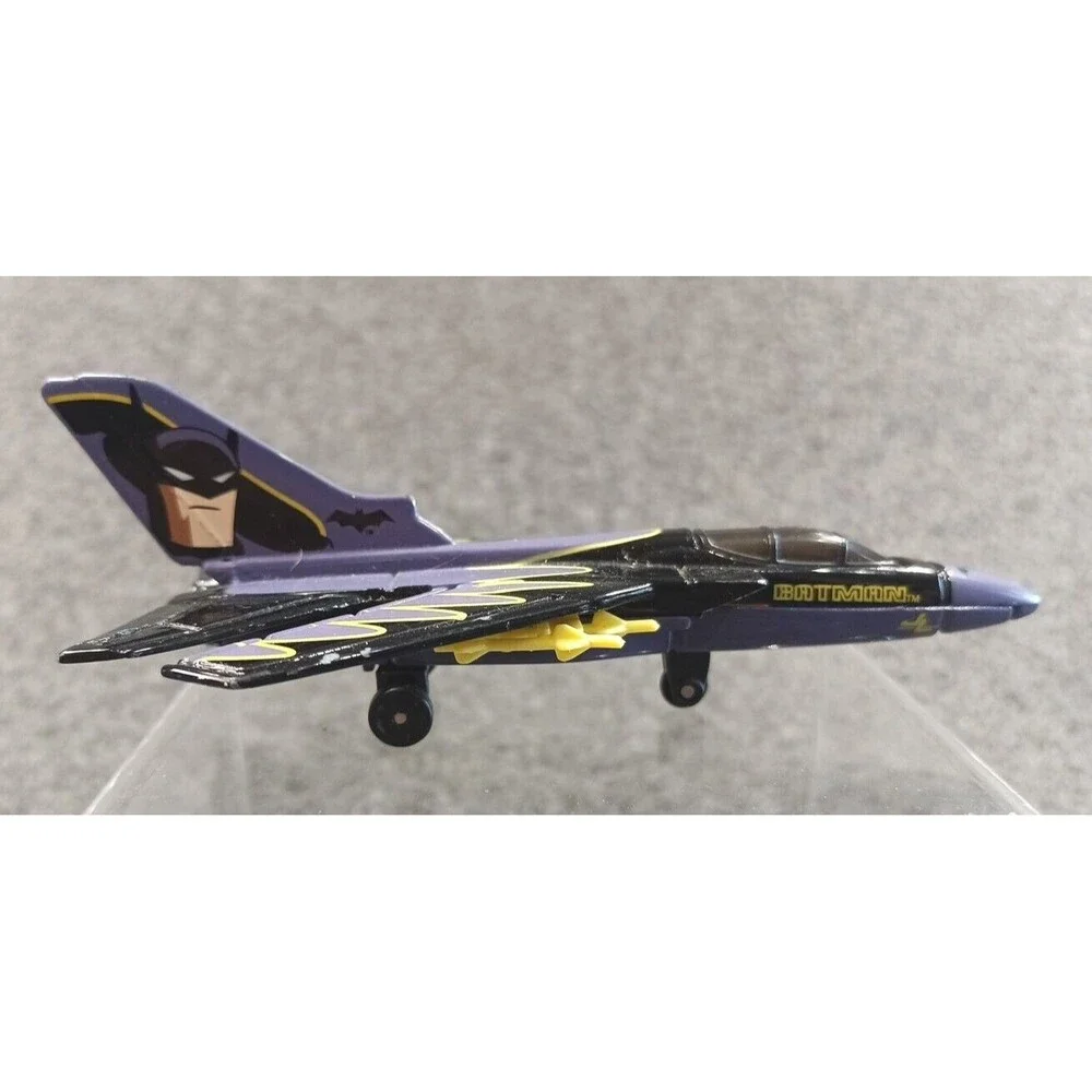 Vintage Matchbox Tornado DC Batman Jet Aircraft Black Purple Die Cast 2000
